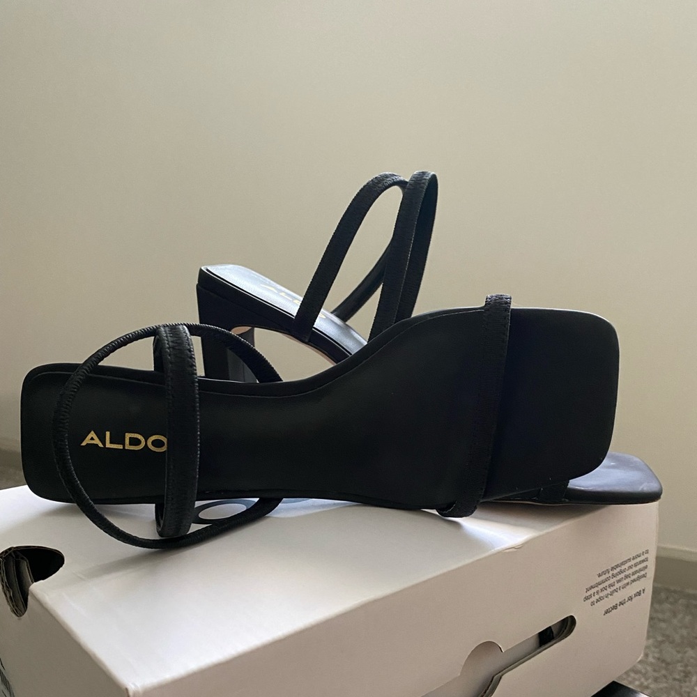 Aldo Okurr Black Slingback Sandal Sz 7